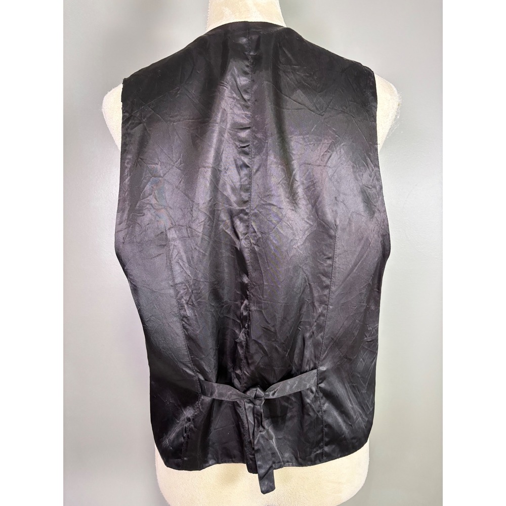 Vintage 90s Yasuko Patchwork Kimono Silk Vest M/L Artsy Geometric Boho Lagenlook - Picture 2 of 7